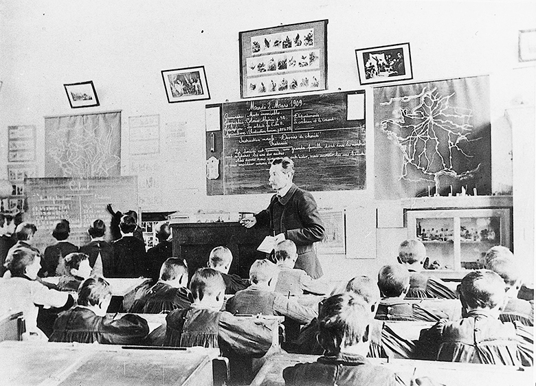 Salle de classe en 1909