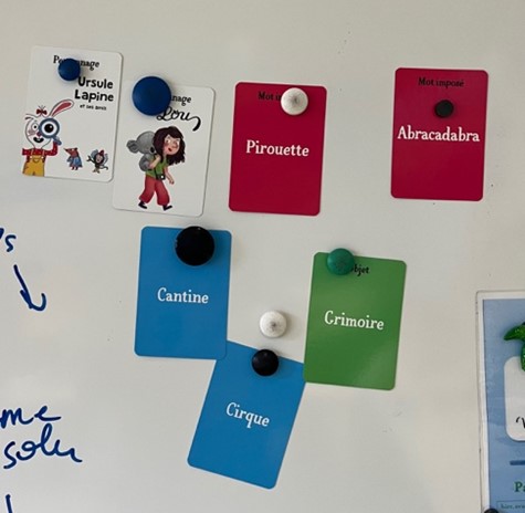 Les cartes piochées par les enfants