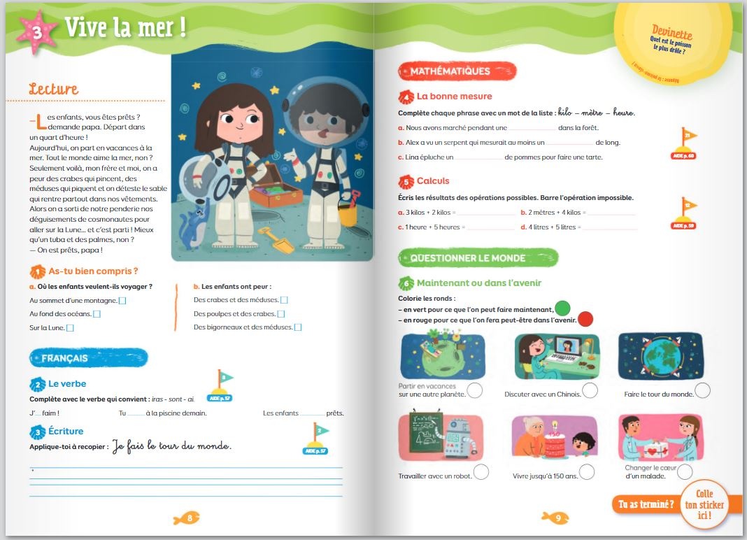 Cahier De Vacances Cp Pdf Gratuit Cahier de Vacances 2023 du CP vers le CE1 - Nathan Vacances - 6/7 ANS | Nathan