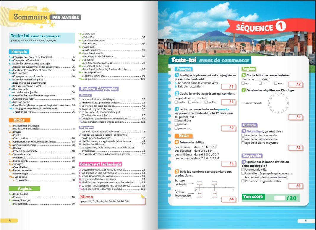 Nathan Vacances 5ème Vers 4ème Corrigé Cahier de Vacances 2022 de la 6ème vers la 5ème, toutes les matières - Nathan Vacances | Nathan