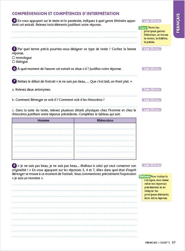 Brevet blanc avec 0 5 points