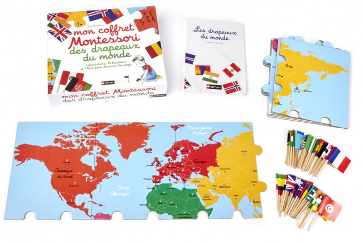 Mon coffret Montessori des drapeaux du monde - Dès 6 ans