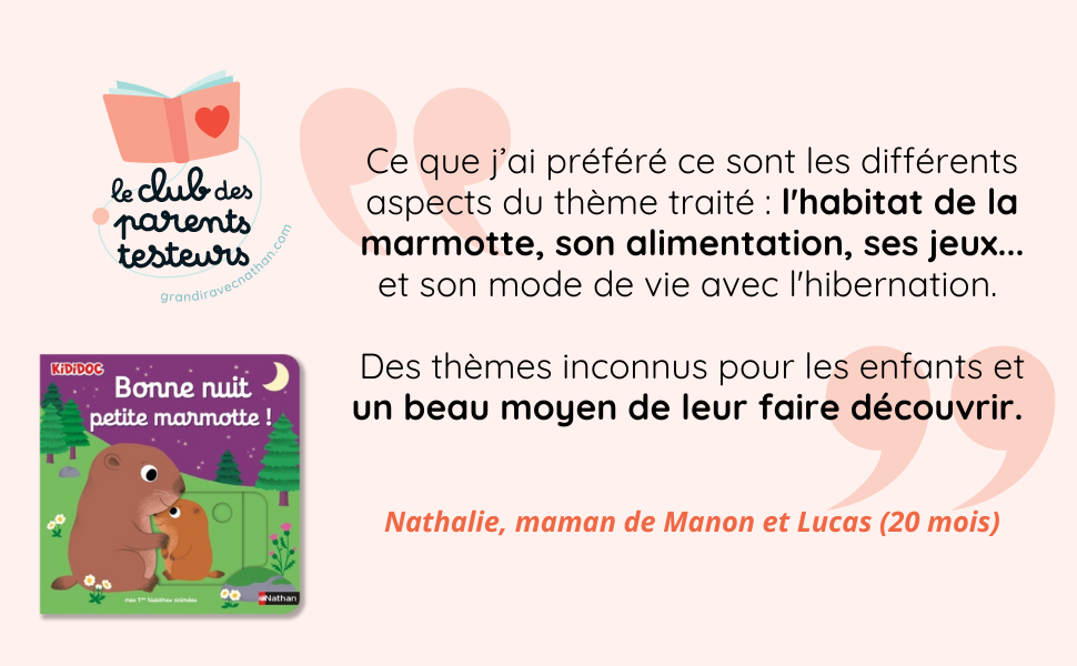 Bonne nuit petite marmotte ! - Livre d'éveil animé pour les bébés dès 1