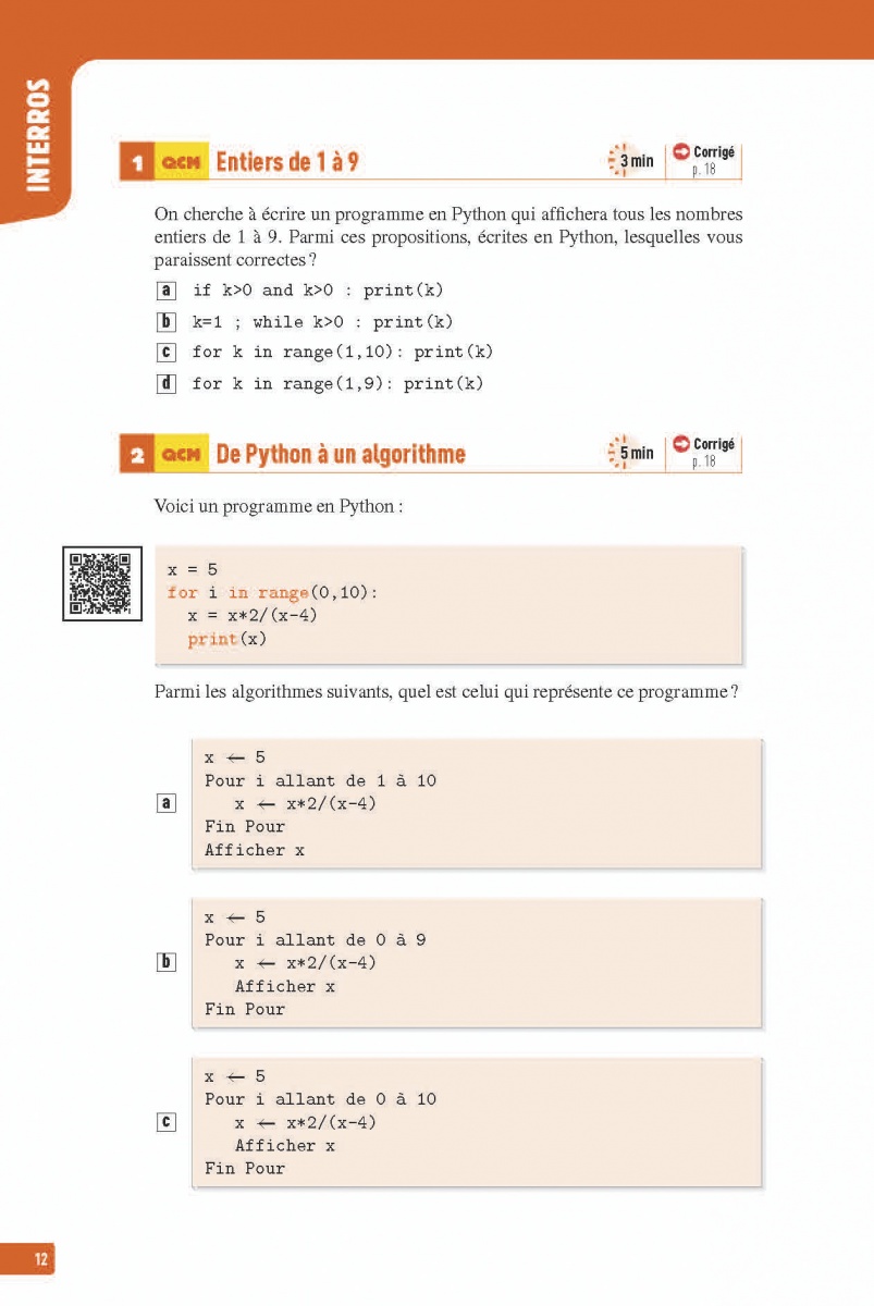 Maths Seconde - Interros des lycées 2de - Programme 2025-2026 - Les ...