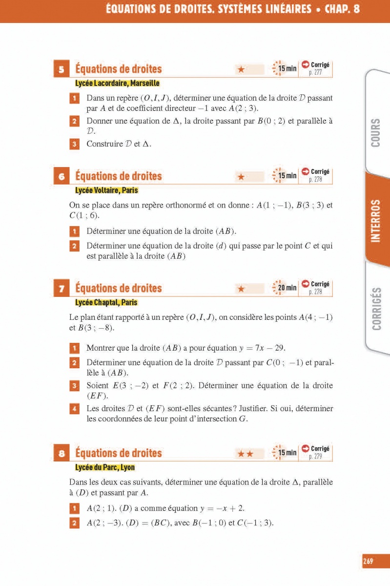 Maths Seconde - Interros des lycées 2de - Programme 2025-2026 - Les ...
