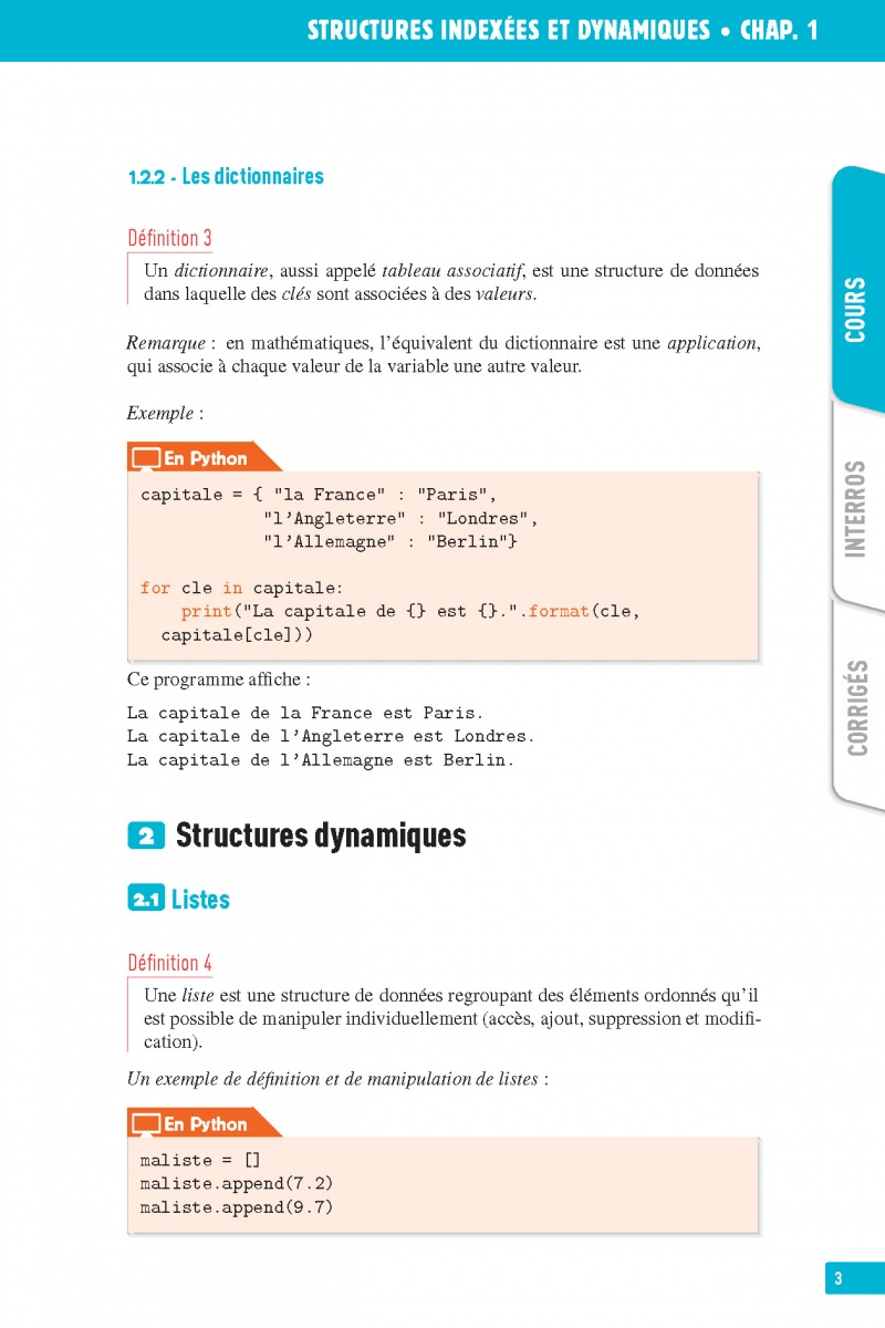 NSI (Numérique et Sciences Informatiques) Terminale - Interros des ...