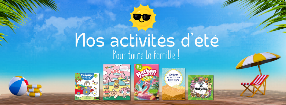 Bannière ambiance été à la plage pour présenter les activités
