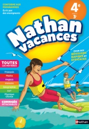 Cahier de Vacances 2023 de la 4ème vers la 3ème - Toutes les matières - Nathan Vacances collège