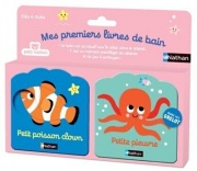 Mes premiers livres de bain : Petit poisson clown et Petite pieuvre - Coffret de 2 livres avec grelot à partir de 2 ans