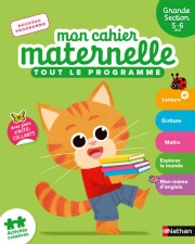 Mon Cahier Maternelle - Grande section 5-6 ans - Apprentissage Complet avec Autocollants - lecture, écriture, maths et anglais