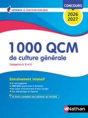 1 000 QCM de culture générale - Catégories A, B et C - Concours Fonction publique 2026-2027