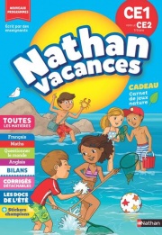 Cahier de vacances 2026 du CE1 vers le CE2 (7-8 ans) - Révisions complètes Toutes les matières / Nouveaux programmes - corrigés détachables - Nathan vacances