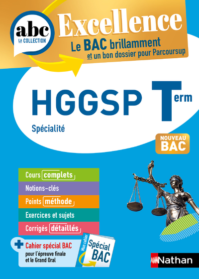 HGGSP Terminale - ABC Excellence - Bac 2024 - Enseignement de spécialité Tle - Cours complets, Notions-clés et vidéos, Points méthode, Exercices et corrigés détaillés
