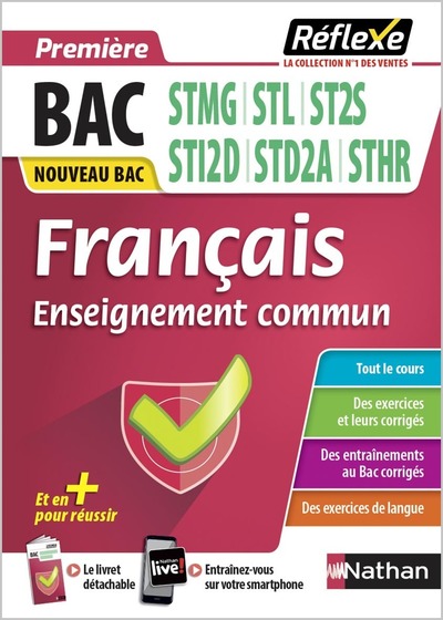 Guide - Français - 1re voie technologique - STMG /ST2S/STI2D/STL/STHR/STD2A - Réflexe - 2024