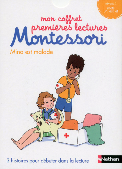 Mon coffret premières lectures Montessori : Mina est malade - Niveau 1 - 4/7 ans