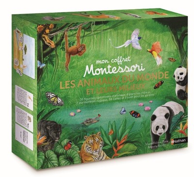 Coffret Montessori : les animaux du monde et leurs milieux