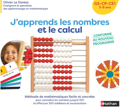 Coffret Maths - J'apprends les nombres et le calcul avec un boulier - GS-CP-CE1 - 5-8 ans