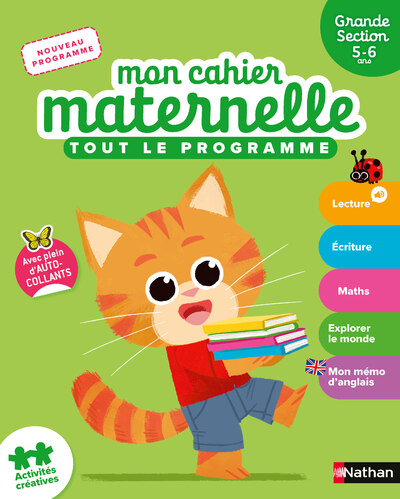 Mon Cahier Maternelle - Grande section 5-6 ans - Apprentissage Complet avec Autocollants - lecture, écriture, maths et anglais