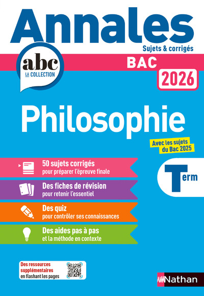 Annales ABC du BAC 2026 - Philosophie Tle - Sujets et corrigés - Enseignement commun Terminale - Epreuve finale Bac 2026 - EPUB