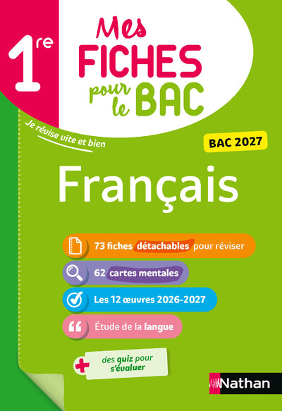 Français 1re - Mes fiches pour le BAC Première - BAC 2027