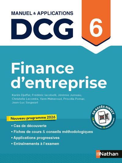 DCG 6 ? Finance d?entreprise ? Manuel & Applications ? Nouveau programme 2026