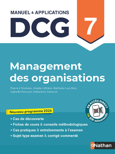 DCG 7 - Management des organisations - Manuel & Applications - Nouveau programme 2026