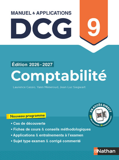 DCG 9 Comptabilité 2026-2027 - Manuel & applications avec entraînements - Préparation examen - Epreuve 9 - Nouveau programme 2026